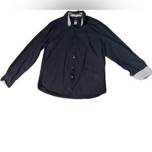 Denim & Flower Ricky Singh Shirt Mens XL Button Up Long Sleeve | Color: Black